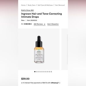 Kiehls Personals Ingrown Hair Tone Correcting  Intimate Drops